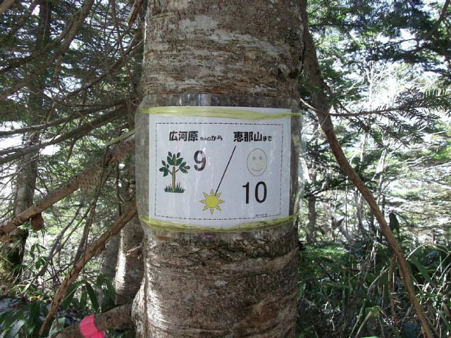 9合目案内板