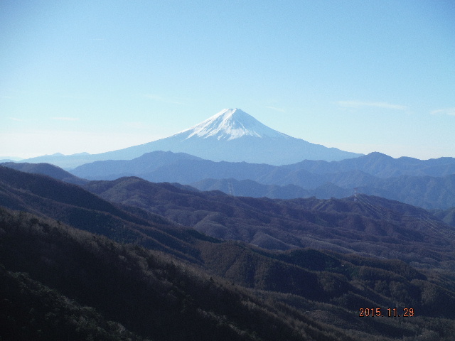 親不知の頭から富士山