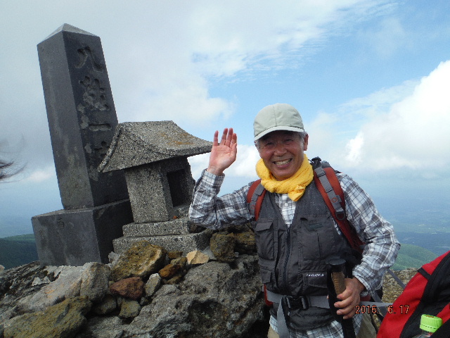安達太良山山頂にて