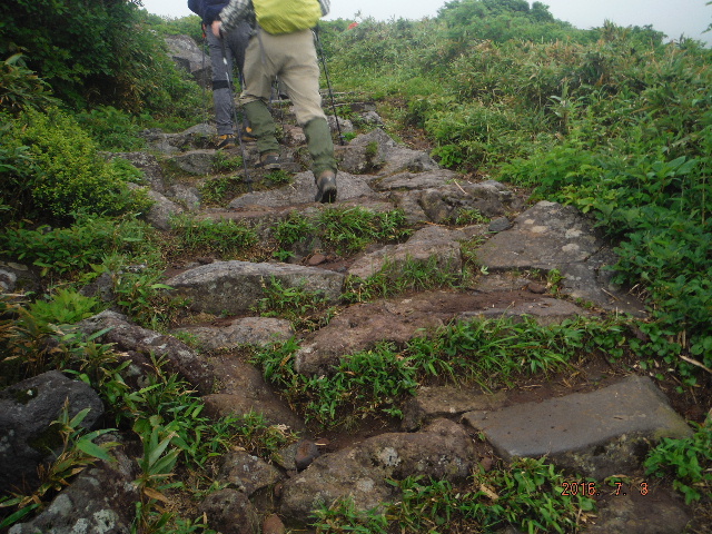 石階段の登山道